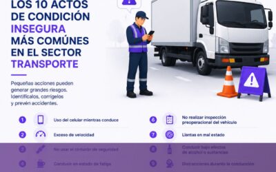 Los 10 actos de condición insegura más comúnes en el sector transporte