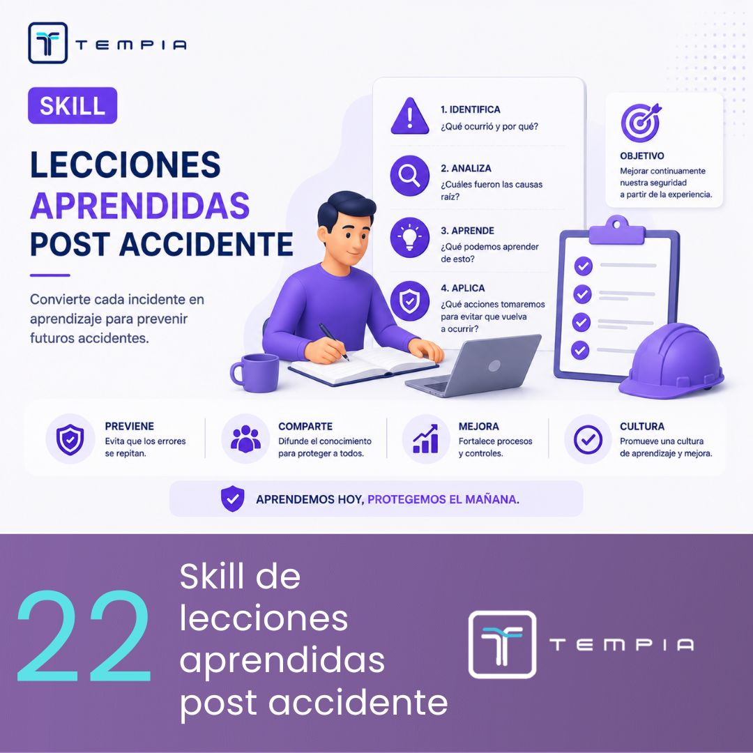 Skill de lecciones aprendidas post accidente tempia