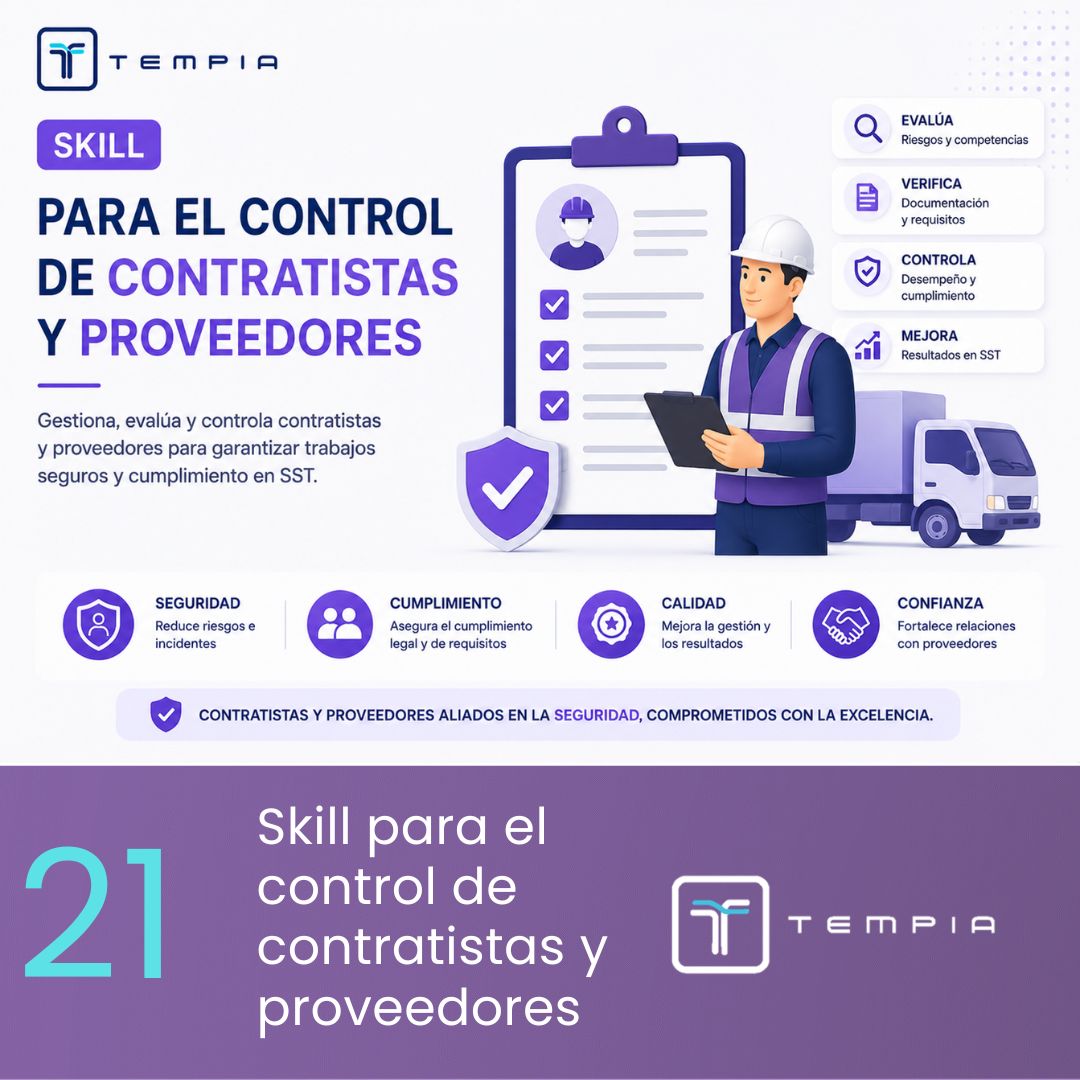 Skill para el control de contratistas y proveedores tempia