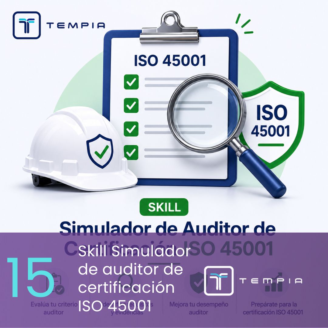 Skill simulado de auditor de certificación iso 45001 tempia