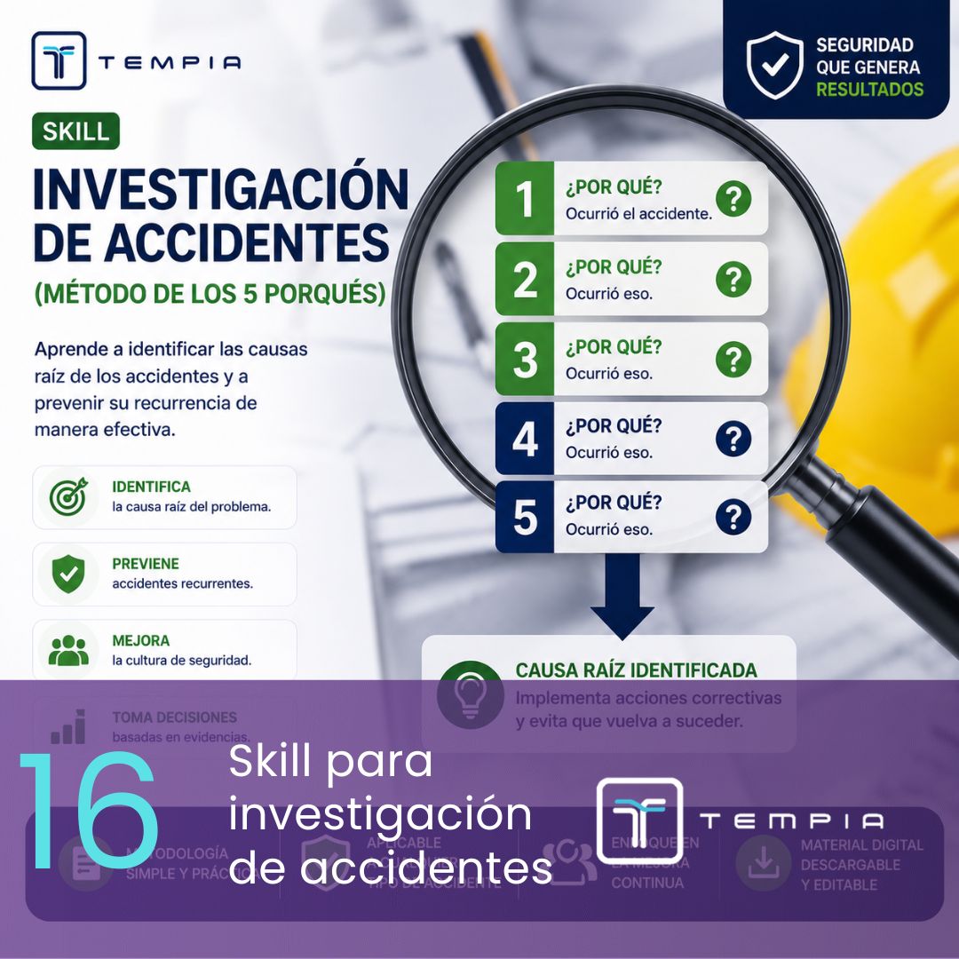 skill para investigación de accidentes tempia
